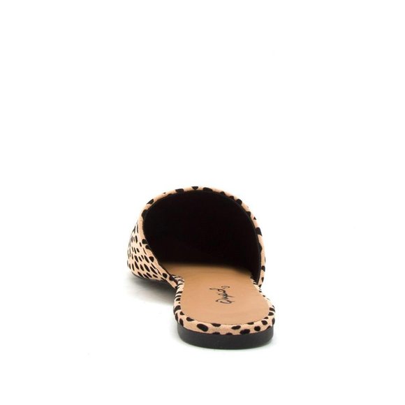 ⚡FINAL PRICE! Tan Cheetah Print Vegan Suede Mule Flats - Picture 5 of 6